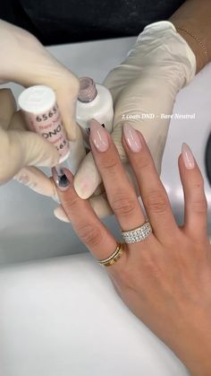 DND Gel | 🫧 The perfect nude to wear alone or to complement any nail art 🤎🤍 Have you tried shade ‘DND 6565 Bare Neutral’ yet? Nails by... | Instagram Very Neutral Nails, Neutral Colored Acrylic Nails, Dnd Sunset Beige, Gel Nails Neutral Colors Classy, Jelly Neutral Nails, How Do U Neutral Dnd, Dnd Gel Color Swatches, Nails Acrylic Neutral Classy, Dnd Clean Girl Nails