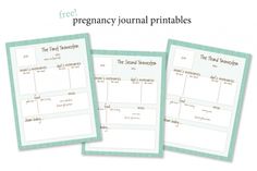 three free printable journal pages with the title