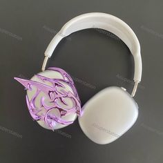 a pair of headphones sitting on top of a table