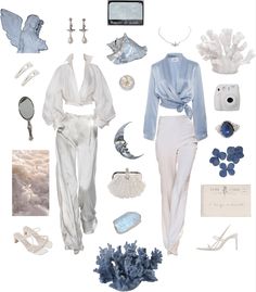 Mermaid Core Casual, Angel Style Outfit, Air Sign Outfit, Siren Core Clothes, Etherealcore Outfit, Mermaid Core Outfit Aesthetic, Siren Inspired Outfits Casual, Casual Siren Outfit