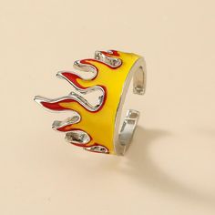 Men's Punk Fire Flame Ring - AM APPAREL Flame Ring, Emo Jewelry, Ring Party Jewelry, Grunge Jewelry, Fire Ring, Edgy Jewelry, Indie Jewelry, Flame Design, Dope Jewelry