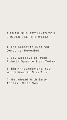 an email subject lines you should use this week