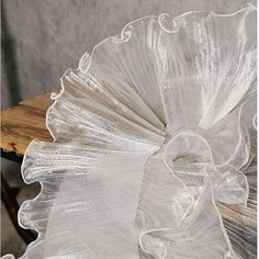 PRICES MAY VARY. Color White , Width : 5 1/8 inches , Length : 5 Yards(some continuous, some 1+4 yards or 3+2 yards) Vintage pleated Organza ruffle trimming, easy to be shaped as the material is a little hard A darling trim for your sewing and crafting projects Perfect for decorating, dress design, making hair accessory and DIY headbands, bouquets and other crafts, Ideal for clothing, costume, dress, curtain DIY sewing. Ideal for wedding decorations ; Retrofit your old dress to be a new one ; Ma Ruffles Aesthetic, White Chiffon Fabric, Sewing Ruffles, Design Your Own Dress, Curtain Diy, Pleated Organza, Ruffled Fabric, Diy Headbands, Sewing Materials