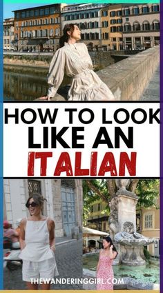 the cover of how to look like an italian book with pictures of women in white dresses