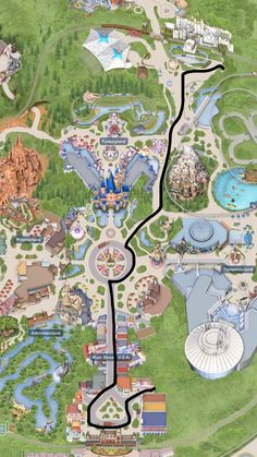 a map of the theme park at disney world