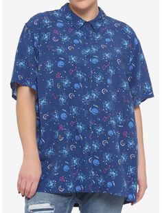 Plus Size Disney, Funky Shirts, Boxy Shirt, Harajuku Outfits, Feminine Blouses, Lilo Stitch, Disney Lilo, Pants Large, In Space