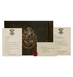 harry potter hogwarts letter and envelope