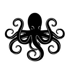 an octopus with swirls on it's back and head in the center, is shown