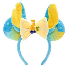 a blue and yellow mickey mouse ears headband