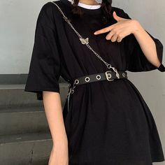 Material: PU, MetalOption:1. Butterfly Chain Only,2. Belt Only,3. Chain + Belt Size:Chain Length: 80cmBelt Length: 100cm, Width: 2.8cm Belts Outfits, Chain Belt Outfit, Body Belt, Butterfly Chain, Chain Belts, 2025 Vision, Summer Fits, Chain Belt, Belt Size