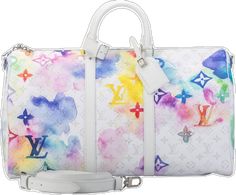 Louis Vuitton Limited Edition Bags, Crazy Purses, Louis Vuitton Watercolor, Louis Vuitton Duffle Bag, Louis Vuitton Suitcase, Watercolor Collection, Luxury Bags Collection, Leather Duffel Bag, Louis Vuitton Limited Edition