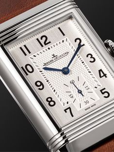 JAEGER-LECOULTRE Reverso Classic Large 27mm Stainless Steel and Leather Watch | MR PORTER Jaeger Lecoultre Reverso, Jaeger Lecoultre Watches, Art Deco Decor, Mens Watches Leather, Latest Watches, Deco Decor, Jaeger Lecoultre, British Army, Art Deco Inspired