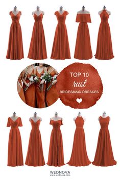 bridesmaid dresses in different colors and styles for the top 10 most beautiful bridesmaid dresses