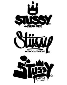 some type of lettering that is black and white with the word sussy on it