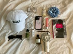 Accessories, summer, hat, clothing, makeup, beauty, whats in my bag, books, sanrio, cute Chloe Core, Instagram London, In My Bag, Tennis Clubs, Bag Essentials, Aesthetic Stuff, Summer Hat, My Bag, Essential Bag