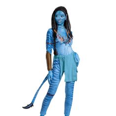 PRICES MAY VARY. MAKEUP NOT INCLUDED - Includes jumpsuit, attached choker, necklace, skirt, and ears only. OFFICIALLY LICENSED NEYTIRI AVATAR COSTUME - Venture onto Pandora and become a true Na'vi in this Neytiri Deluxe Adult costume! AUTHENTIC AVATAR COSTUME OUTFIT - This costume features a sublimated jumpsuit with Na'vi detailing throughout, foil detailing and attached beaded choker COMFORTABLE NEYTIRI COSTUME FOR WOMEN - Also features necklace, belted skirt, arm guard, and a pair of vinyl ear Awesome Halloween Costumes For Women, Cool Halloween Costumes For Women, Halloween Costumes Women Creative, Avatar Film, Most Creative Halloween Costumes, Holiday Wallpapers