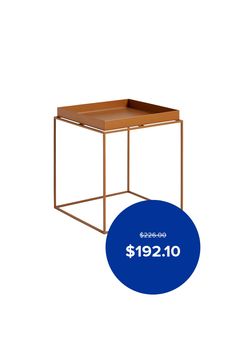 a table with a price tag for $ 12 00 on the bottom and an image of a