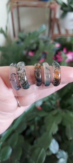 Moss agate rings in various sizes.  I will be getting more sizes soon! Healing Crystals, Moss Agate Rings, Agate Rings, Moss Agate Crystal, Metaphysical Healing, Moss Agate Ring, Agate Ring, Agate Crystal, Crystal Rings