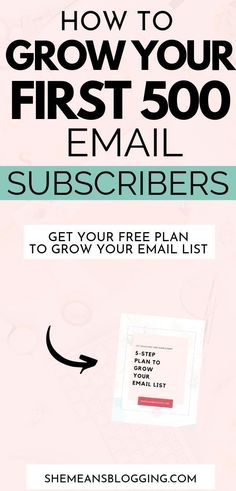 an email post with the text how to grow your first 500 email subs