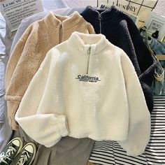 This is perfect for those who are looking for a clothing for a good price. It is fashionable, stylish, and it will look great on anyone who wears it. Do you wanahavit? Gothic Hoodies, Zip Hoodies Womens, Womens Sweatshirts Fashion, Straight Clothes, Collared Sweatshirt, Womens Cashmere, Velvet Tops, Streetwear Women, Amelie