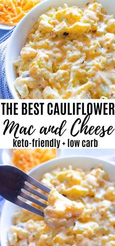 7 Keto Cauliflower Recipes to Lose Weight Easily The Best Cauliflower, Keto Mac And Cheese, Work Dinner, Cauliflower Mac And Cheese, Low Carb Recipe, Keto Side Dishes, Keto Cooking, Carb Meals