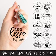 Circle Keychain Svg, Acrylic Keychain Design, Valentines Day Keychain, Round Keychain Svg, Keychain Template, Circle Keychain, Keychain Svg, Silhouette Cameo Crafts, Round Keychain