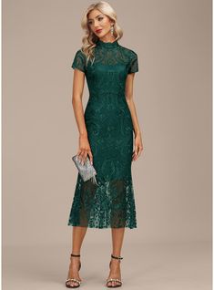 Cocktail Dress Classy Evening, Fall Cocktail Dress, Cocktail Dress Classy, Cocktail Dresses With Sleeves, Cocktail Dress Wedding Guest, Green Cocktail Dress, Chiffon Cocktail Dress, Green Lace Dresses, Coctail Dresses