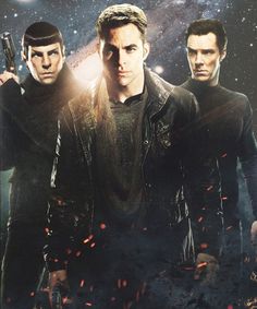 Chris Pine, Zachary Quinto & Benedict Cumberbatch - James T. Kirk, Spock & Khan. SubCategory: Just Leave Me To Die. Tumblr, Logan Lerman, Vatican Cameos, Star Trek 2009, Star Trek Into Darkness, Shia Labeouf