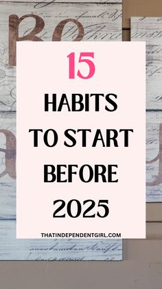 15 New year Habits to start before 2025