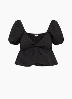 Black Dressy Top Outfit, Cheap Fitted Blouse From H&m, Best Aritzia Basics, Cozy Glam, Brandy Top, 2020 Outfits, Big Valley, Top With Puff Sleeves