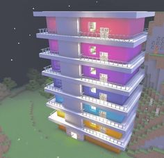 #minecrafth #lizzchettoz #cute pink Minecraft Idea, Minecraft House Plans, Minecraft Modern