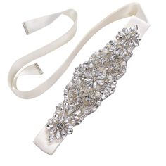 PRICES MAY VARY. WEDDING BELT:Wedding belt adopts hand sewing technology,specially built for wedding accessories.Wedding belt for bride dress can enhance elegance and brilliance. SIZE:Wedding belt rhinestones applique size(L x W):approximately 6.69 x 1.96 inches,ribbon size(L x W):100 x 0.78 inches.Enough size of bridal belt can meet the needs of various bride figures. MATERIALS:Wedding belt is made of 3A+ rhinestones and high quality pearls,will not easy to fade,rust,discolor,corrode, maintain Bridal Belt Ribbon, Bridal Belts And Sashes Crystals, Celtic Wedding Belt, Luxury Bridal Belt With Crystal Embellishments For Formal Occasions, Wedding Dress Belt Rose Gold, Bridesmaids Belts And Sashes, Silver Wedding Belt, Wedding Belts And Sashes Vintage, Embellished Belts Wedding