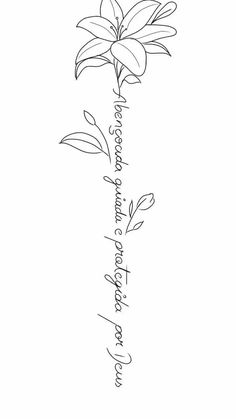 a black and white drawing of a flower with the words, i love you in cursive writing