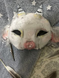 Lamb mask, from harpy hare trend High quality at low prices  clementine mask feathers included, fur, felt, premade mask, NON-WATERPROOF Mice, Needle Felted Mask, Harpy Hare Mask, Lamb Mask, Costume Masks, Costume Mask, Nutcracker, Costume Accessories, Etsy Seller