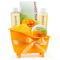 About this fragrance: The caress of tangy tropical scents, a blend of sweet mangos and tart pears stir dreams of escape to far off islands where the shimmering sapphire sea laps at the edge of sun-warmed beaches. Best Gifts For Nurses, Gift Baskets For Women, Tropical Scent, Spa Gift Basket, Bath Gift Set, Spa Set, Moisturizing Body Lotion, Spa Bath, Body Spa