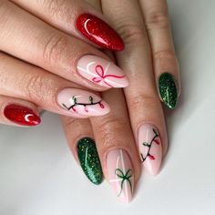 Snowman Nails, Candy Cane Nails, Colorful Nails, Nail Swag