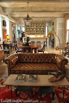 a living room filled with furniture and lots of windows