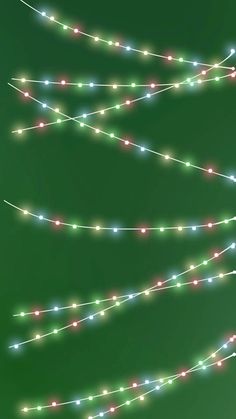 a green christmas tree with lights on it