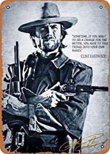 Clint Eastwood Cowboy, Clint Eastwood Quotes, Clint Eastwood Poster, Dollars Trilogy, Retro Tin Signs, Cinema Film, Vintage Tin Signs