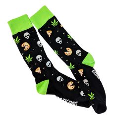 Blaze up and stare into the sky! Alien Socks, Aliens Funny, Mens Socks, Socks