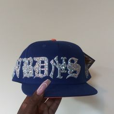 Cool Fitted Hats, Fitted Hats Women, Custom Snapbacks, Bedazzled Hat, Rhinestone Hat, Embroidery Hats, English Embroidery