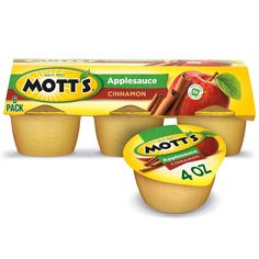 two cups of mott's apple juice with cinnamon