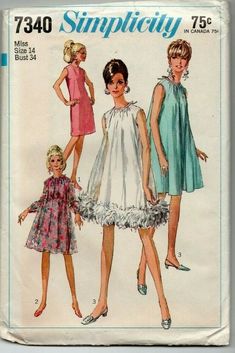 an old fashion sewing pattern for women's dresses