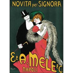 Novita per Signora 1903 Poster Print by Leonetto Cappiello Image 1 Vintage European Fashion, Iklan Vintage, Romance Poster, Art Nouveau Fashion, Classic Art Prints