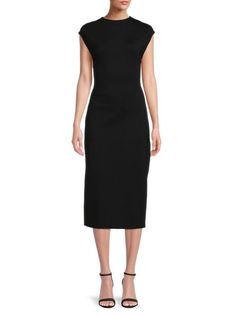 Calvin Klein Cap Sleeve Midi Sheath Dress on SALE | Saks OFF 5TH Office Dresses For Women Work Attire, Pencil Dress Outfit, Summer Casual Outfits, Funeral Attire, Smart Attire, Funeral Outfit, Boss Dress, Corporate Dress, Corporate Attire