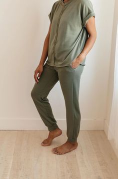 Luxurious Loungewear Joggers In Olive Loungewear Joggers, Luxurious Loungewear, Nothing More, Boutique Clothing, Khaki Pants