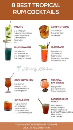 the 8 best tropical rum cocktails to drink this summer info for drinks and beverages