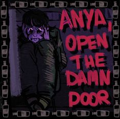 an image of a man with his head in his hands and the words, ava open the damn door