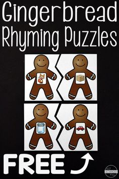 the gingerbread rhyming puzzles are free