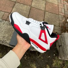 Size 12 Men’s Brand New Open To Offers 100% Authentic From Nike Any Questions Feel Free To Send Message Jordan 4 Red, Cement Color, Shoes Air, Air Jordan 4, 12th Man, Jordans For Men, Jordan Shoes, Mens Shoes Sneakers, Cement